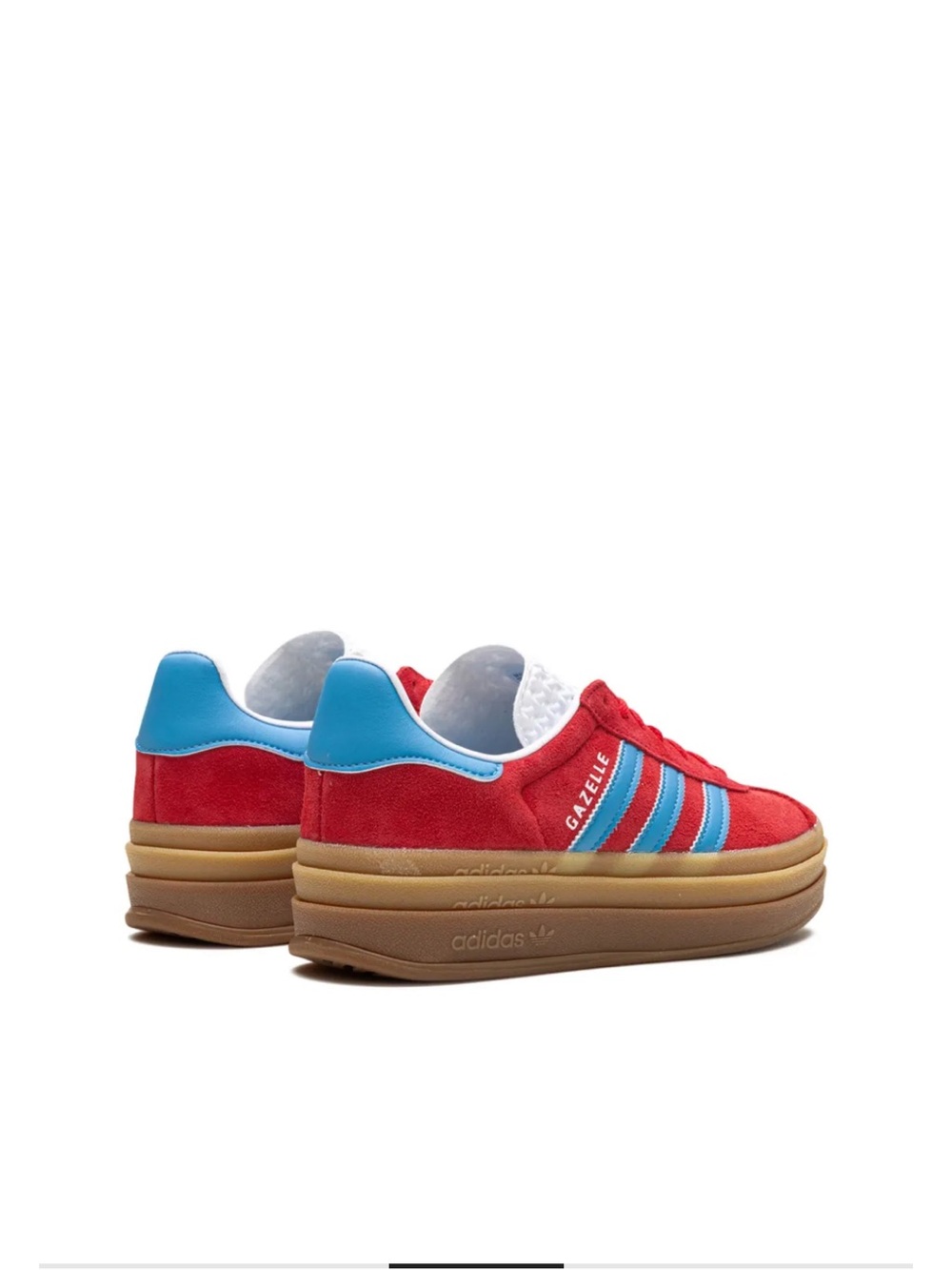 adidas Gazelle Platform Sneaker - Red with Blue Stripes - Picture 3 of 10